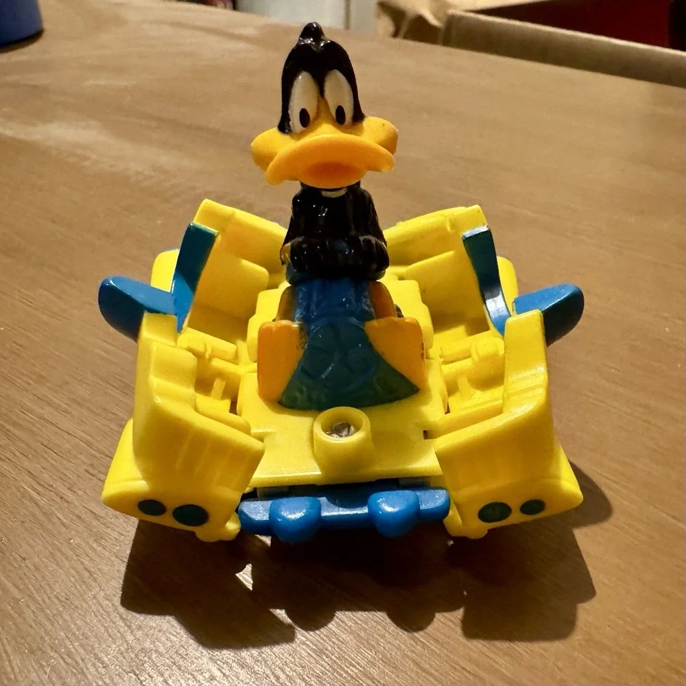 Vtg McDonald's Happy‎ Meal Toy Looney Tunes Quack Up Daffy Duck Splitting Car